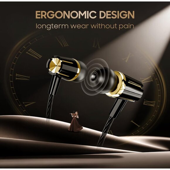 RAYLEIGH Black USB C Wired Earbud Headphones with Microphone NEW - Picture 7 of 9